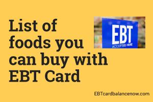 We did not find results for: List of foods you can buy with EBT Card - EBTCardBalanceNow.com
