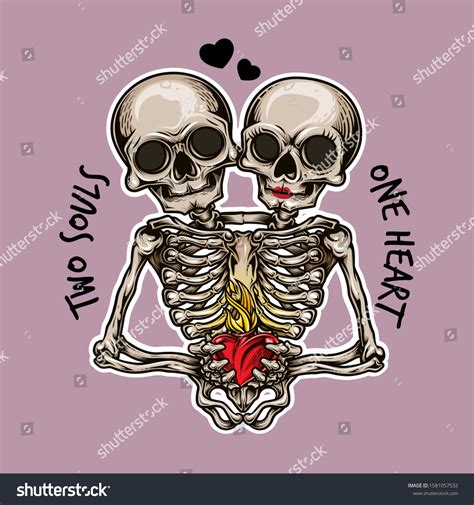 Two Souls One Heart St Valentines Stock Vector Royalty Free 1581057532 Shutterstock