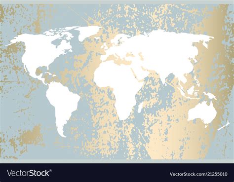 Gold World Map Design Royalty Free Vector Image