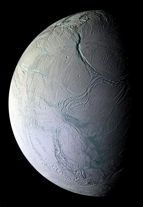 Suburban Spaceman Saturn S Moon Enceladus Cold Bright Mosaic