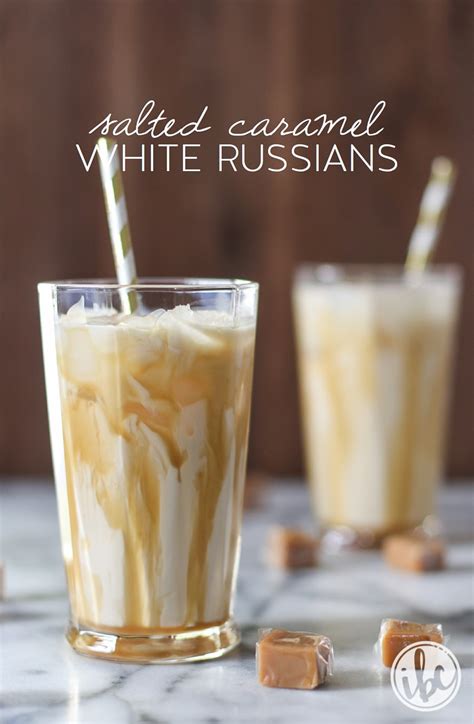 Made with salted caramel vodka, almond milk. Salted Caramel White Russians - a unique twist on a classic cocktail