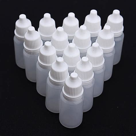 50pcs Empty Plastic 10ml Squeezable Dropper Bottles Eye Liquid Dropper