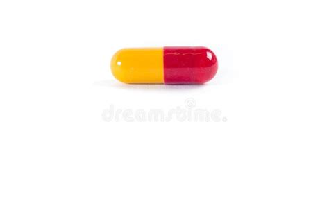 Red And Yellow Capsule Pill Medicine Stock Image Image Of Quantity
