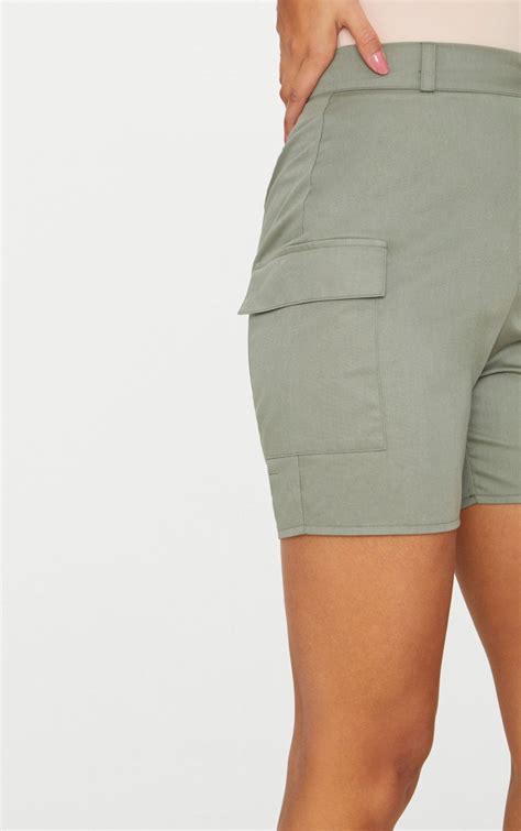 Khaki Cargo Pocket Shorts Shorts Prettylittlething