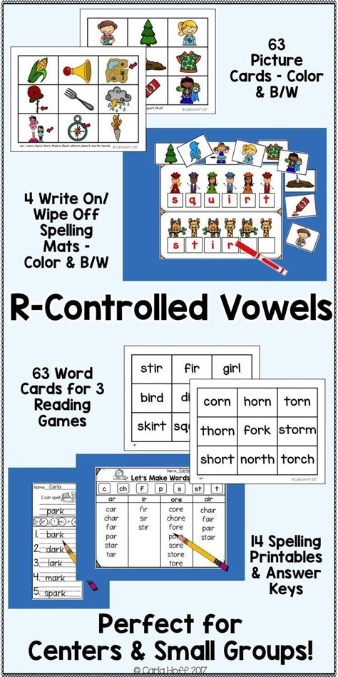 R Controlled Vowels Easy Prep Phonics Worksheets And Games Word Work