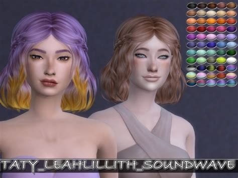 Simsworkshop Leahlillith`s Soundwave Hair Retextured Sims 4 Hairs