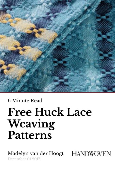 Free Huck Lace Weaving Patterns Handwoven
