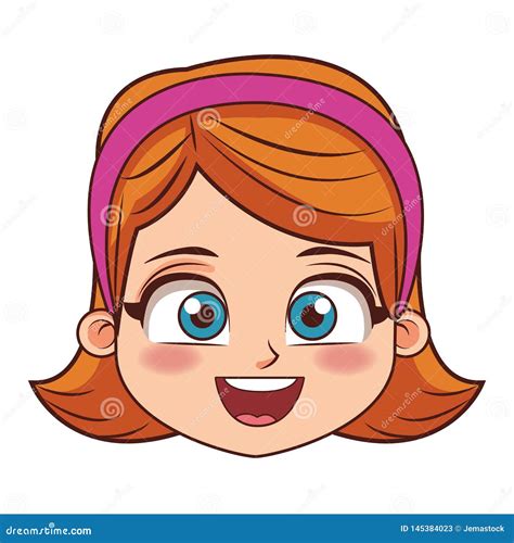 Cute Girl Face Stock Vector Illustration Of Funny Expression 145384023