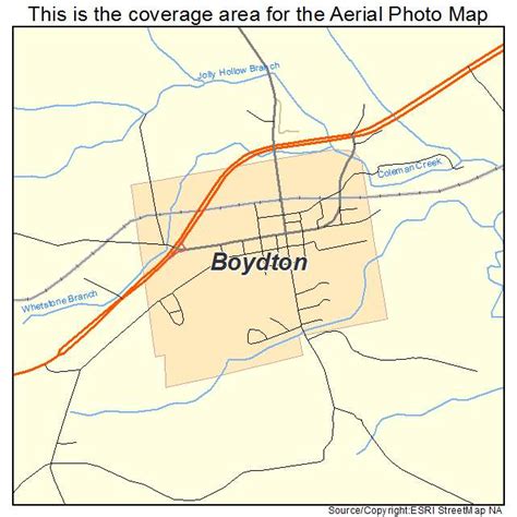 Aerial Photography Map Of Boydton Va Virginia