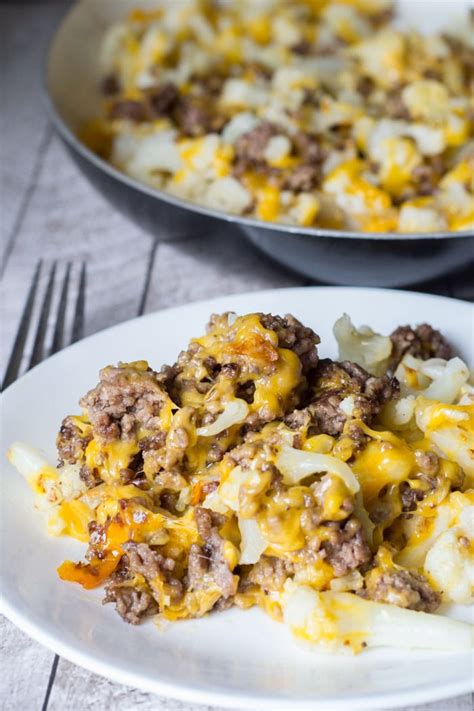 50 quick & easy ground beef dinners. Cauliflower and Ground Beef Hash - Low Carb Recipe - Glue ...