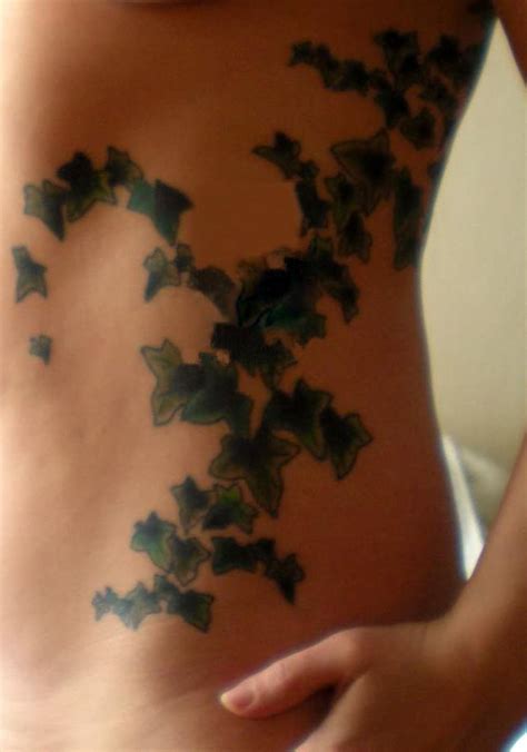 Leg work of ivy and vine. Back Tattoo Making: Ivy Tattoos