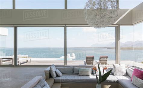 Modern Luxury Home Showcase Modern Luxury Living Room With Ocean View