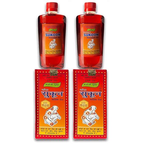 Mahida Sukoon Massage Oil Pack Pack Of 2 200ml Health And Personal Care