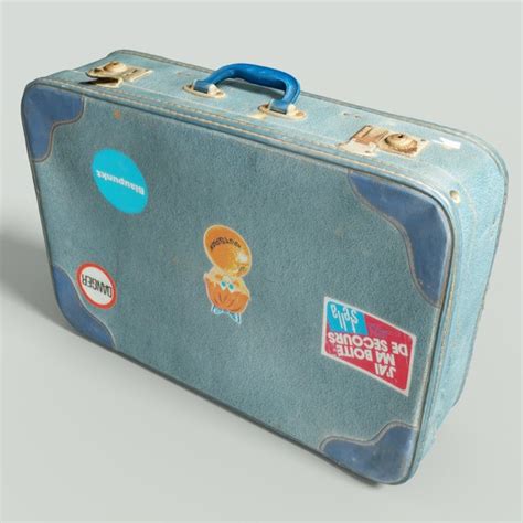 3d Vintage Suitcase Retro Model Turbosquid 1164668