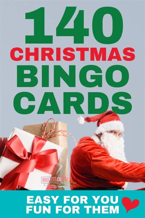 Christmas Bingo For Large Group 300 Printable Bingo Cards