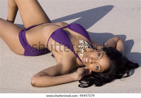 Sexy African American Woman On Beach Stock Photo Edit Now