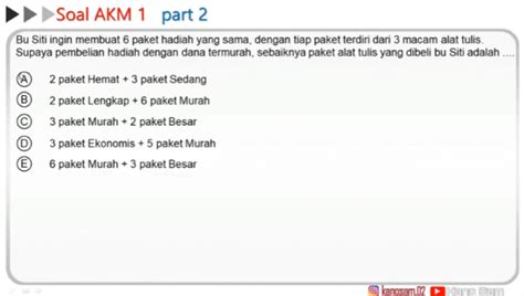 Kali ini, hindayani.com akan memberikan informasi soal ujian nasional mata pelajaran ilmu pengetahuan alam atau ipa untuk kelas 9 smp dan mts. Soal Akm Dan Pembahasannya : Soal Assesment Kompetensi Minimum Soal Akm Statistika Smp Dan ...