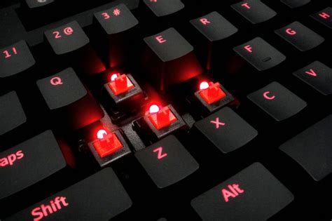 Max Keyboard Nighthawk X9 Red Backlit Mechanical Keyboard With Cherry