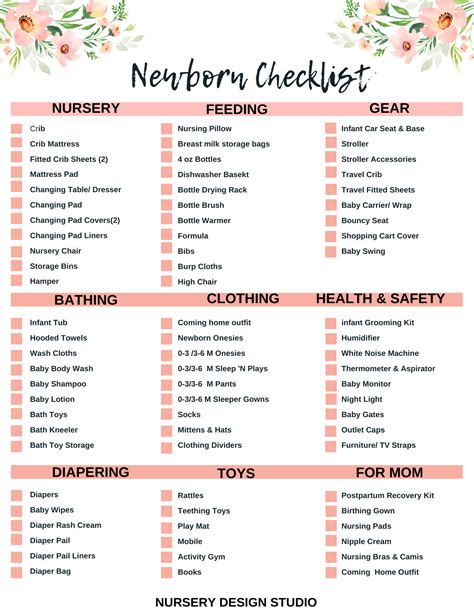 Free Printable Baby Checklist Hot Sex Picture