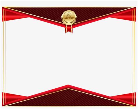A Red And Gold Frame With A Ribbon Around It