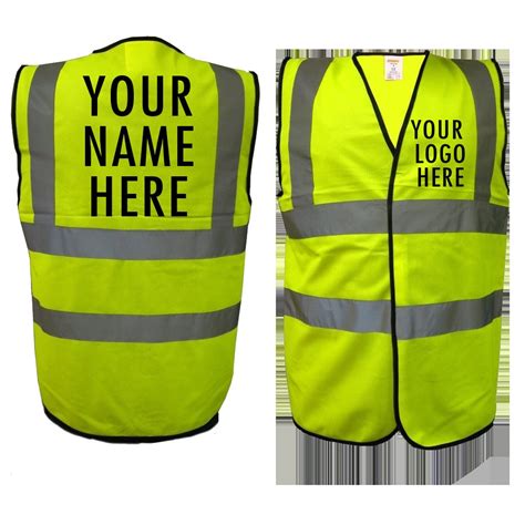 Personalised Custom Printed Hi Vis Vest Hi Viz High Vis Safety Vest