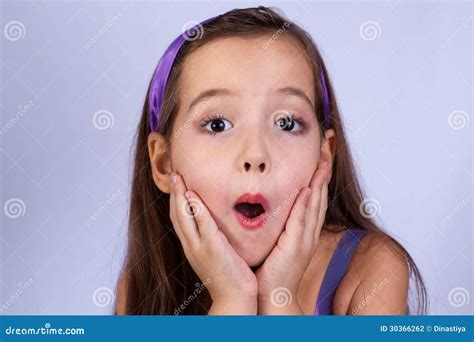 Surprised Girl Stock Photo Image Of Little Makeup Daughter 30366262