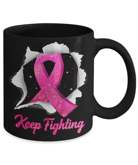 Breast Cancer Mug Breast Cancer Awareness Coffee Mug Breast Etsy