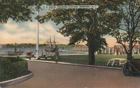 U S Naval Training Station Newport Ri Postcard