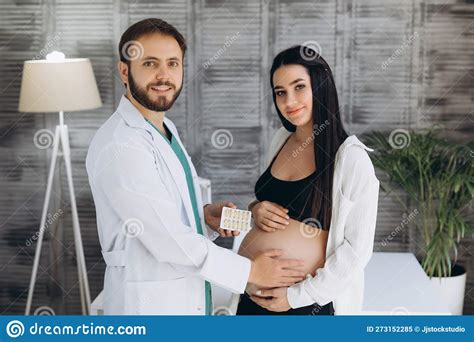 Gynecology Consultation Pregnant Woman With Her Doctor In Clinic Stock Image Image Of
