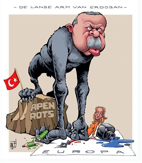 The cartoon depicted erdogan in his underwear holding a drink and lifting the skirt of a woman wearing an islamic dress. Bado's blog: Erdogan depicted as an ape in Dutch newspaper