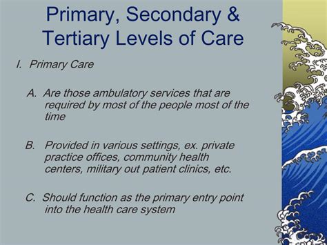 Ppt Opt 8560 — Public Health Primary Secondary And Tertiary Levels Of