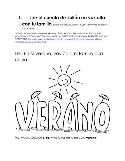 Letras Verano Para Colorear