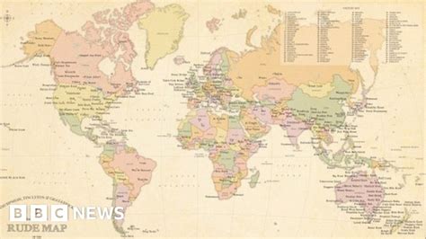 This Map Shows The Rudest Place Names In The World Bbc News