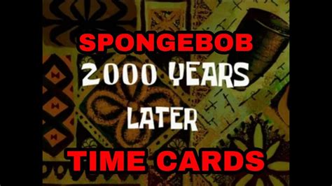 Spongebob Squarepants Time Cards Youtube