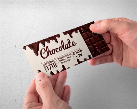 Chocolate Event Ticket Invitation | TWorldDesigns | Download Now