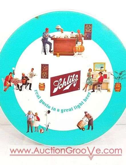 1962 Schlitz Beer Tray Real Gusto In A Great Light Beer