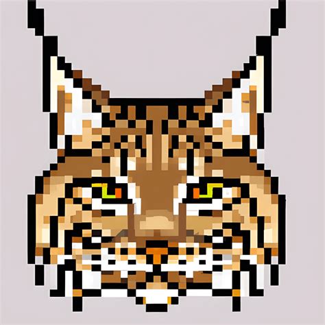A Pixel Art Of A Lynx · Creative Fabrica
