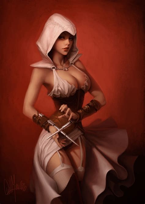 female assassin artwork assassin s creed