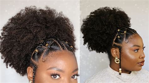 Super Cute Fulani Puff Hairstyle With Beads Easy Natural Hairstyles