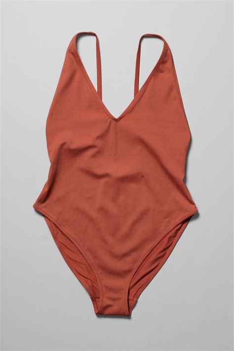 Avery Swimsuit Black Swimwear Orange Swimsuit