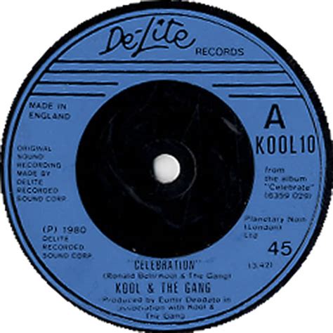 Kool And The Gang Celebration Uk 7 Vinyl Single 7 Inch Record 45