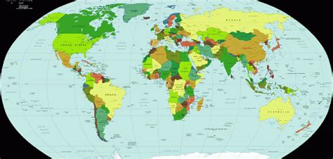 World Political Map English Guide Of The World