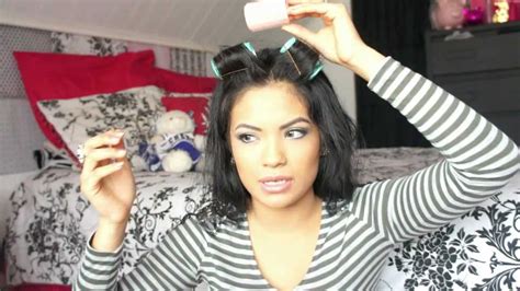 It is best to use velcro rollers when your hair is slightly damp. How to use VELCRO ROLLERS semi Heatless curls hair ...