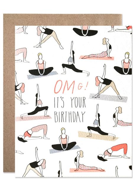 Birthday Omg Yoga Card Kmj