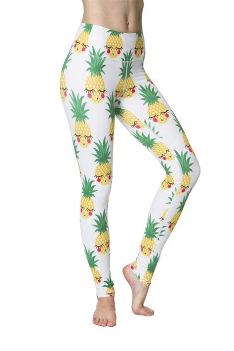Pineapple Flexi Yoga Leggings Yoga Leggings Pants Yoga Pants