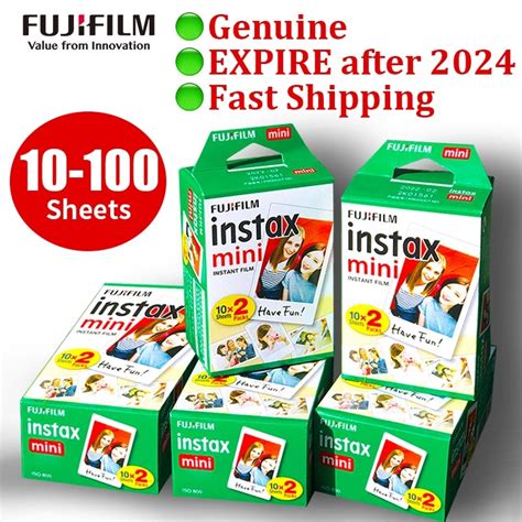 Fujifilm Instax Mini 9 Film White Edge 10 20 40 60 100 Sheetspacks