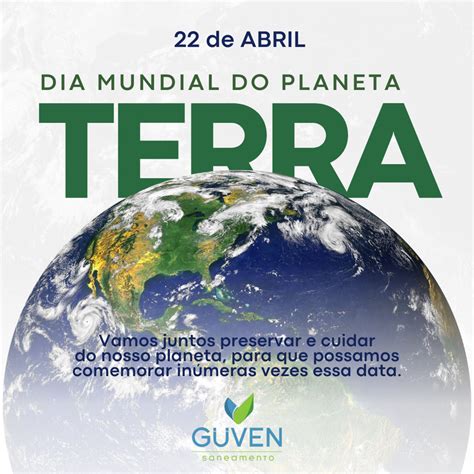 22 De Abril Dia Do Planeta Terra Güven Saneamento