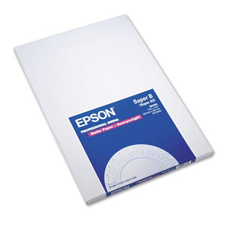 Epson Premium Matte Presentation Paper 9 Mil 13 X 19 Matte Bright