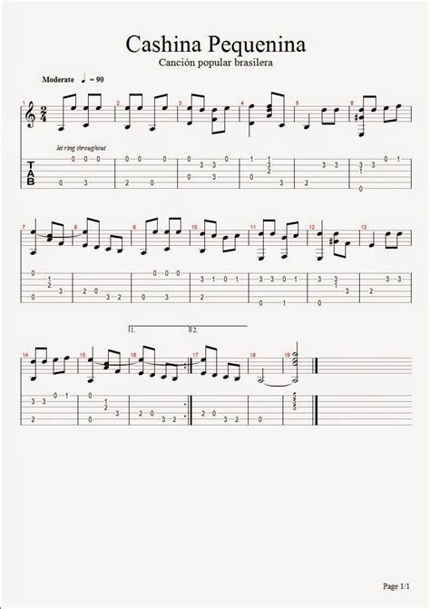 Partituras para Guitarra: Partituras fáciles GRATIS (8)