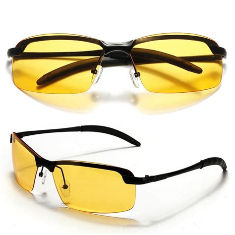 yellow lens polarized night vision glasses outdoor driving sunglasses uv goggles for driving